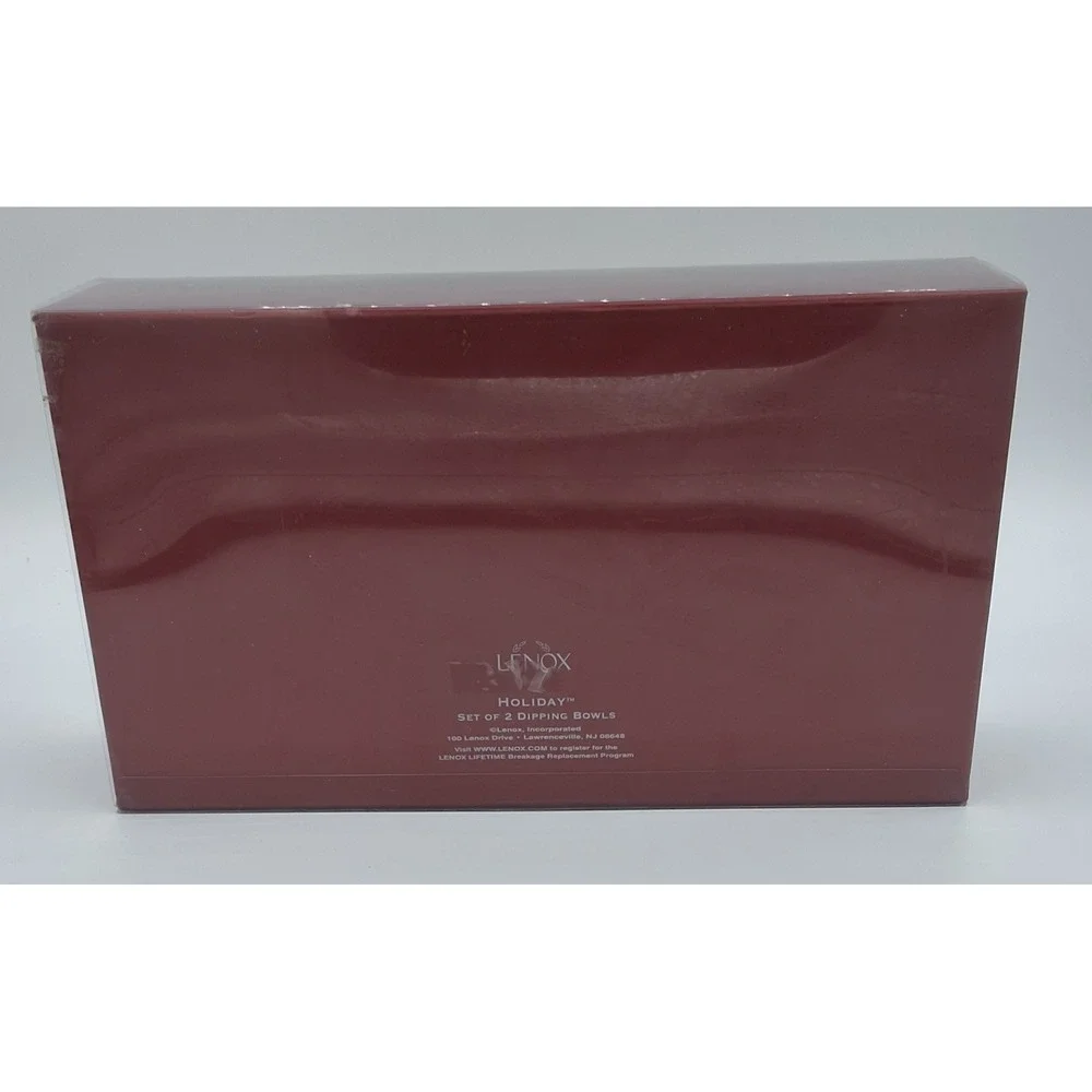 Lenox Holiday‎ Holly Square Trinket Nut Candy Dish Set of 2 New in Box